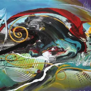 G. Hung: "The Beginning VII", Originalgemälde (Unikat) Echt