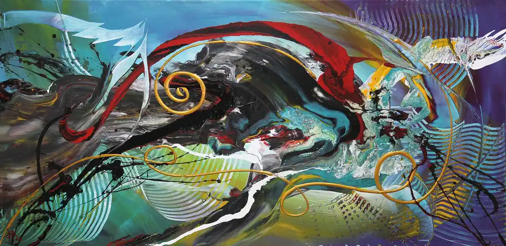 G. Hung: "The Beginning VII", Originalgemälde (Unikat) Echt