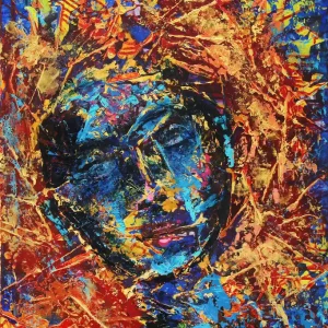 Unikat: "Sleeping Warrior Queen", Originalgemälde, J. Fernandez, Acrylbilder Direktkauf