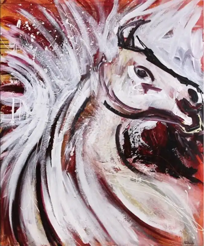 Schnäppchen Acrylgemälde, C. David Schwartz: "Victoria", Originalgemälde (Unikat)