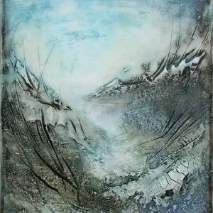 Versand Am Gleichen Tag A. Freymuth: "Arctic undertow", Original, Mischtechnik/Collage (Unikat)