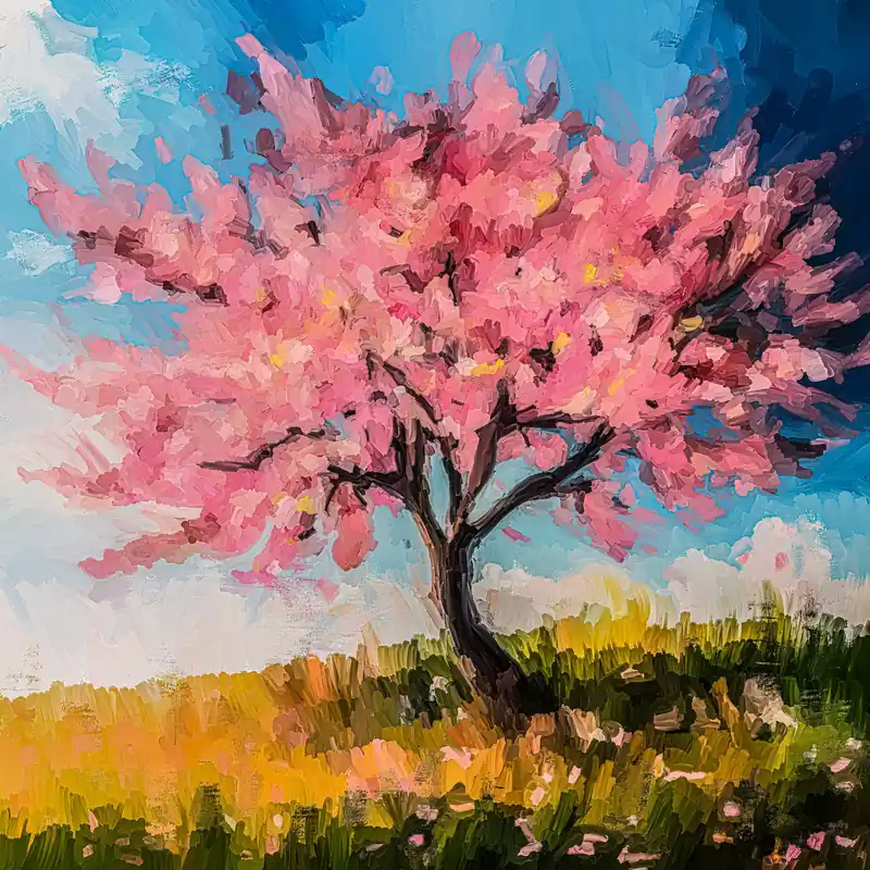 Ausverkauf Moderne Kunst: "Frühlingskirsche", H. Mühlbauer-Gardemin, Original/Unikat