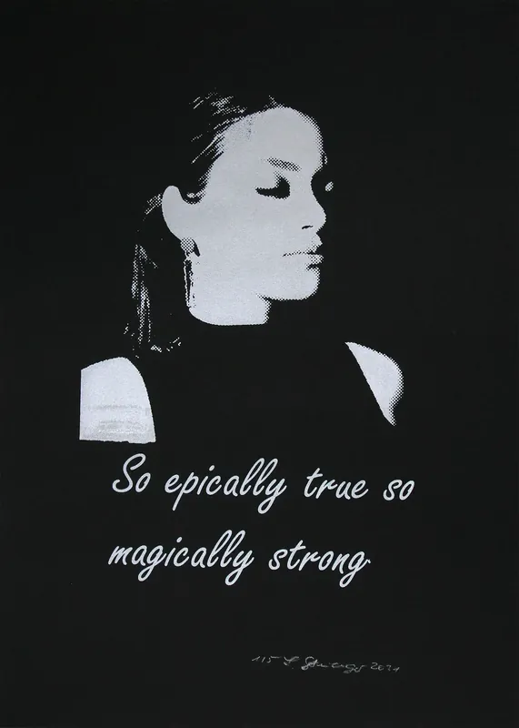 Markenprodukt Siebdruck: "Epically true", limitierte Kunstedition, G. Steidinger