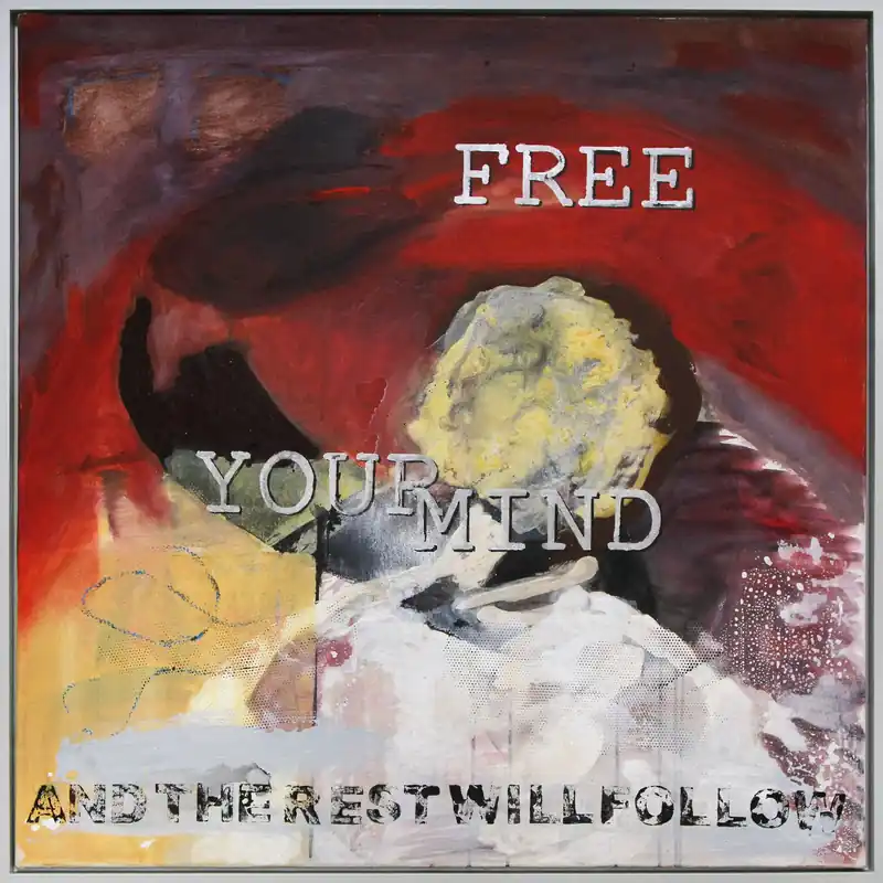 Echt Acrylgemälde: "Free your mind", Original/Unikat, G. Steidinger