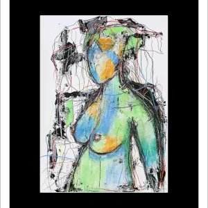 Fineartprint, signiert: "Blaue Stunde I", I. Schmidt, limitierte Edition auf Papier, Nr. 1/150 Nur Für Kurze Zeit