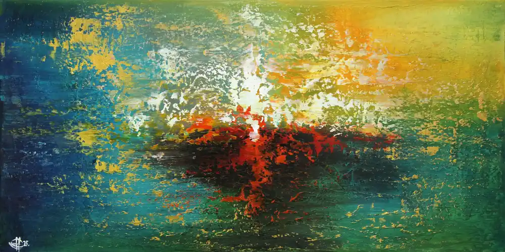 Neu Originalgemälde: "Ferne Gestade XVI", G. Hung, Unikat