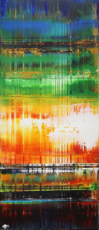 Super-Preis G. Hung: "Die wandernde Erde III", abstrakte Originalkunst (Unikat)