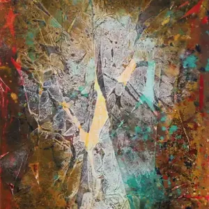 Originalgemälde: "Psychedelic Tree I", G. Hung, Unikat Kostenloser Rückversand