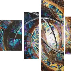 Mehrteilige Acrylbilder: "Sign of Time II", R. König, Originalgemälde (Unikat) Jetzt Kaufen