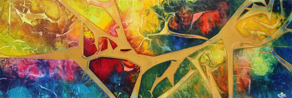 Neuheit Originalgemälde: "Magic Forest V", G. Hung, Unikat