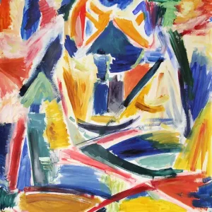 Beliebt M. Cieśla: "Mädchen und Teufel", Original, Zeitgenössische Aquarellmalerei (Unikat) (A)