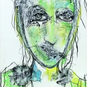 Gratis Versand Zeitgenössische Grafik/Malerei, Ilona Schmidt: "Fragil VI"