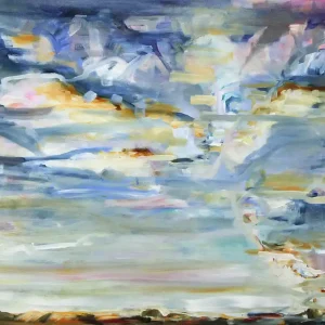 Top-Preis Acrylgemälde: "Dämmerleuchtend", Original/Unikat, J. Riemer