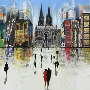 Kunstdruck, signiert: "Culturetrip I", K. Namazi, Edition, Nr. 1/150 Neuheit