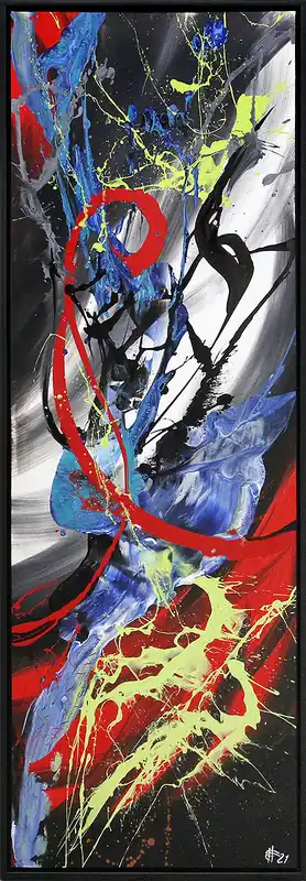 G. Hung: "Rhythmische Entropie II", gerahmtes Originalgemälde (Unikat) Top-Angebot