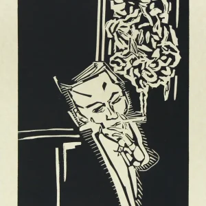 Meistverkauft K. Blechschmidt: "Kleine Pause", originale Grafik/limitierte Auflage, Linolschnitt