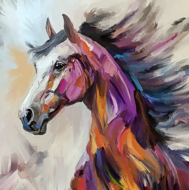 Moderne Kunst: "Wild Horse", H. Mühlbauer-Gardemin, Original/Unikat Meistverkauft