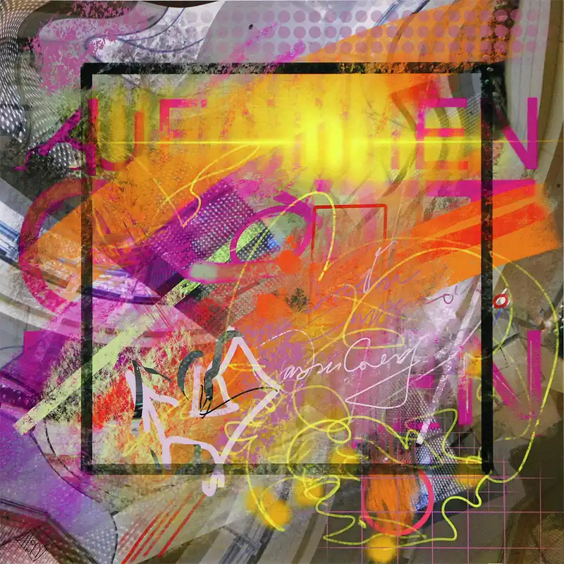 D. Hille: "Tags", digitale Grafik, Unikat/Original, HD-Metal-Print (A) Top-Angebot