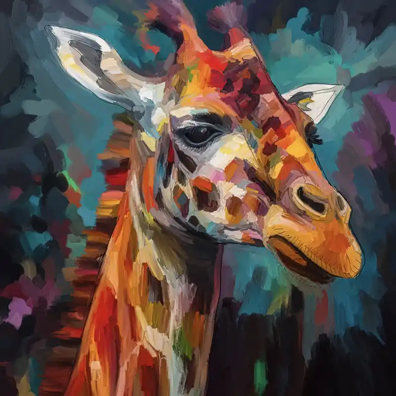 Moderne Kunst: "Giraffe in Nature", H. Mühlbauer-Gardemin, Original/serielles Unikat (Nr. 1/10) Neue Kollektion