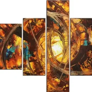 Echt Mehrteilige Acrylbilder: Schein des Seins IV, R. König, Originalgemälde (Unikat)