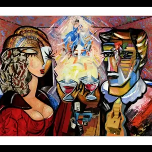 Kostenloser Versand Fineartprint, signiert: "Rendezvous I", K. Namazi, limitierte Edition auf Papier, Nr. 2/150