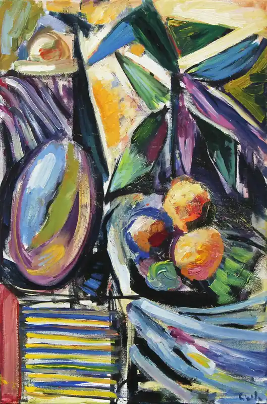 Jetzt Bestellen M. Cieśla: "Stillleben", Original/Unikat, Expressionistisches Ölgemälde