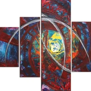 Schneller Versand Mehrteilige Acrylbilder: Eruptives Karma I, R. König (Originalgemälde/ Unikat)