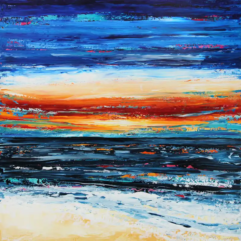 Super-Preis Originalgemälde: "Dreaming of Cable Beach VI", Unikat, J. Fernandez