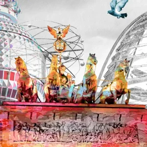 Aktuell Kunstdruck, U. Fehrmann: "Berlin (Brandenburger Tor)", signierte Edition