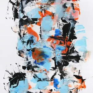 I. Schmidt: "Abstraktes Portrait Nr. 25/4", zeitgenössische Grafik/Malerei, Original/Unikat Nur Heute