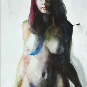 Aquarellmalerei, Stefan Petrunov: "Nude IV" (A) Rabatt