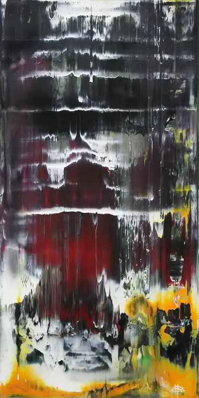 Markenware Originalgemälde: "Waterfall II", G. Hung, Unikat