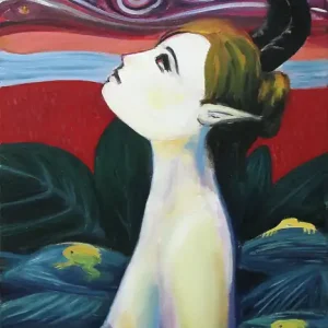 M. Cieśla: "Nymphenmädchen XIII", Original/Unikat, Expressionistisches Ölgemälde Ausverkauf