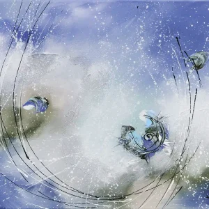 Top-Angebot Maya: "Winterwirbel", Originale Acrylbilder (Unikat)
