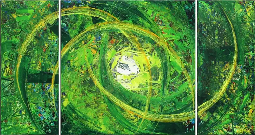 Neu Im Sortiment R. König: "Sommerwind I", mehrteilige Acrylbilder, Originalgemälde (Unikat)