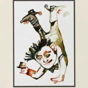 Günstig L. Roth: "Bonjour!", originale Grafik/Zeichnung (Unikat)
