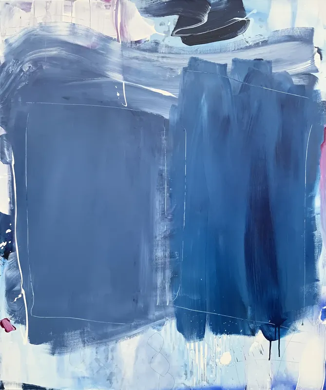 S. Kirsch: "Blue Wishes I", Originalgemälde (Unikat) Kracherpreis