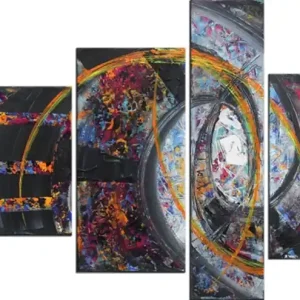 Mehrteilige Acrylbilder: Shimmering Past I, R. König, Originalgemälde (Unikat) Must-Have