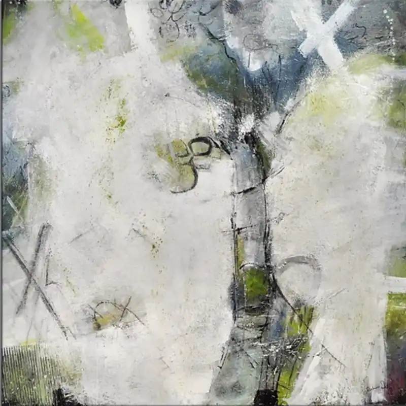 Garantierte Lieferung Acrylgemälde. M.Rick: "ANGEKOMMEN I". Originalgemälde (Unikat)