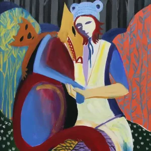 M. Cieśla: "Waldgeister", Original/Unikat, Expressionistisches Ölgemälde Preisknaller