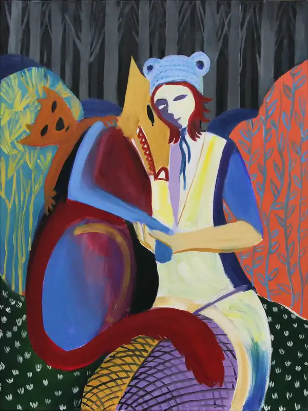 M. Cieśla: "Waldgeister", Original/Unikat, Expressionistisches Ölgemälde Preisknaller