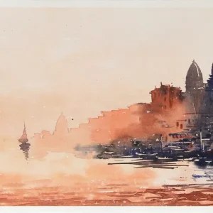 Aquarellmalerei: "Ankommen", Original/Unikat, F. Bär Günstig