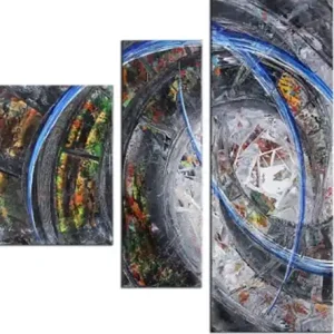 Preisreduziert R. König: "Zeitloses Bestreben I", mehrteilige Acrylbilder, Originalgemälde (Unikat)
