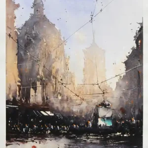 Sale Aquarellmalerei: "Schaffenskraft", Original/Unikat, F. Bär