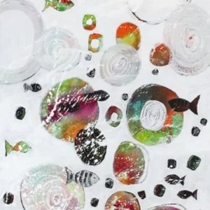 Modernes Acrylgemälde, M.Kühne: "Swim underwater" Wochenendangebot