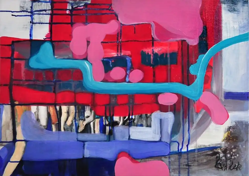 Neu Im Sortiment Acrylgemälde, E.v.d.Meer: "NEW BERLIN"