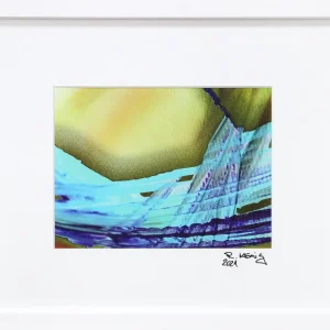 Sonderangebot R. König: "Bootsfragment", abstrakte Digitalkunst, Edition, signierter Kunstdruck