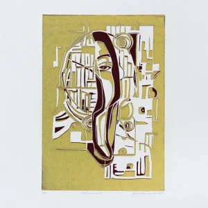 K. Blechschmidt: "Melancholia", originale Grafik/limitierte Auflage, Linolschnitt Neu