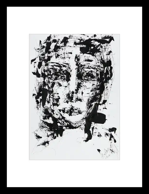 Fineartprint, signiert: "Porträt II", I. Schmidt, limitierte Edition auf Papier, Nr. 1/150 Ausverkauf