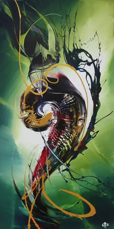 Super-Preis Originalgemälde: "Music is the Key I", G. Hung, Unikat